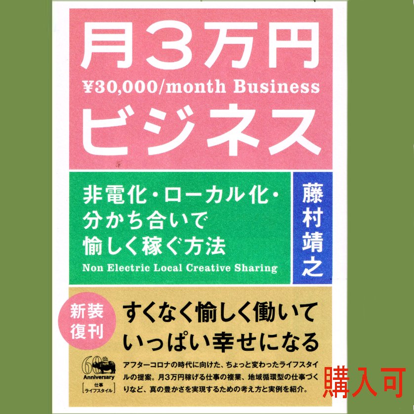 藤村靖之『月3万円ビジネス』（新装復刊）